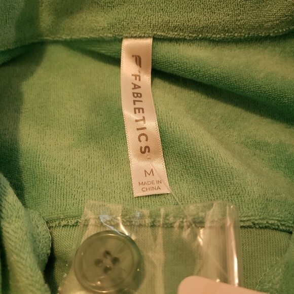 Fabletics Island Terry Boxy Button Up Size M - Picture 8 of 10